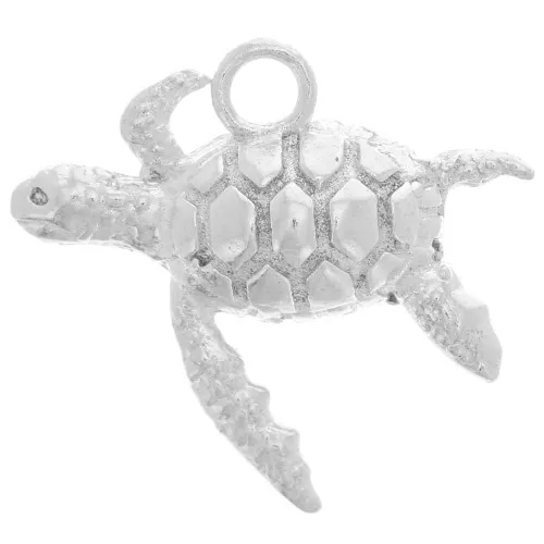14.5x15mm 925 Sterling Silver Sea Turtle Charm x1