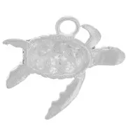 14.5x15mm 925 Sterling Silver Sea Turtle Charm x1