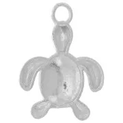18x14mm 925 Sterling Silver Earth Turtle Charm x1