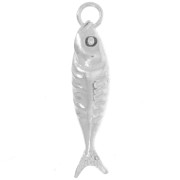 25x6mm 925 Sterling Silver Fish charm x1