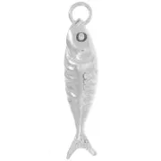 25x6mm 925 Sterling Silver Fish charm x1