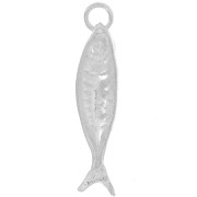 25x6mm 925 Sterling Silver Fish charm x1