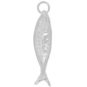 25x6mm 925 Sterling Silver Fish charm x1