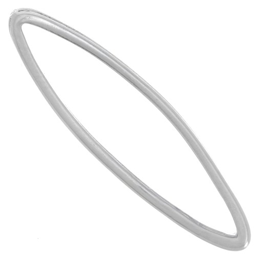 29x8mm Oval spacers - Rhodium x6