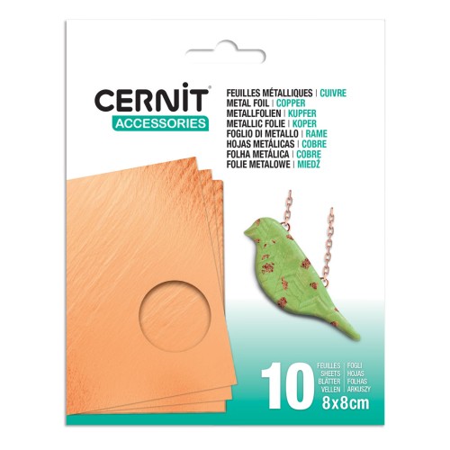 80x80mm Metallized Sheets Cernit - Copper x10
