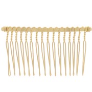 67x37mm Hair comb clip - Gold Tone x1|raw }}