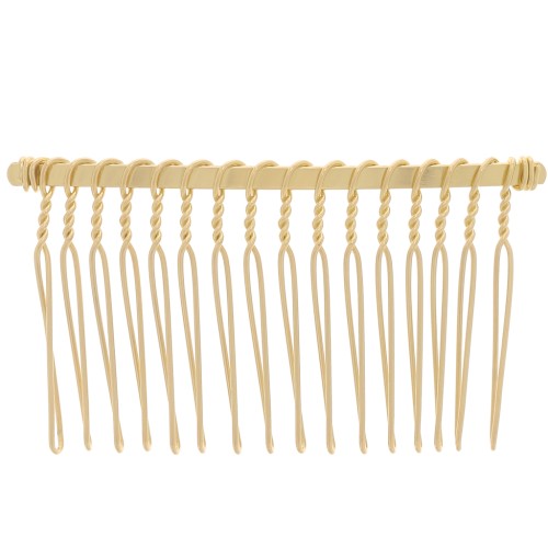 67x37mm Hair comb clip - Gold Tone x1