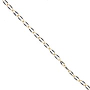 3.8mm Stainless steel 201 Horse and epoxy resin mesh chain - Gold - Black x1m|raw }}