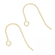 Gold filled 12.5mm round Earhook chased x2