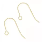 Gold filled 12.5mm round Earhook chased x2