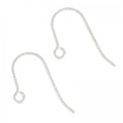 925 silver 12.5mm round Earhook chased x2|raw }}
