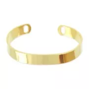 Oval bracelet jonc 2 holes 16cm gold tone HQ x1