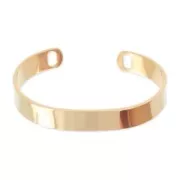 Oval bracelet jonc 2 holes 16cm rose gold tone HQ x1
