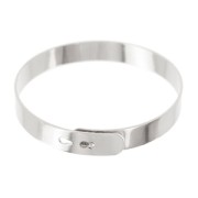 Bracelet padlock 60 mm rhodium HQ x1|raw }}