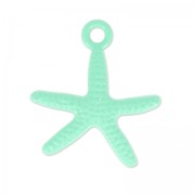 Coloured pendant sea star 18x20 mm Green Turquoise x1