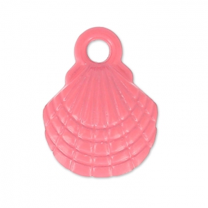 Coloured pendant shell 10x13 mm Framboise x1