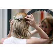 67x37mm Hair comb clip - Silver Tone x1