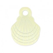Coloured pendant shell 10x13 mm Jonquil x1