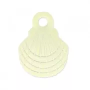 Coloured pendant shell 10x13 mm Jonquil x1