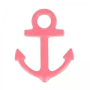 Coloured pendant anchor 15x18 mm raspberry x1
