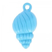 Coloured pendant shell 24x13 mm Blue x1|raw }}