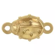 19x10mm Stainless steel 304L Spacers ladybug epoxy resin - Gold - Red x1