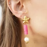 18x16.5mm Stainless steel 304L Starfish earstuds Gold x2