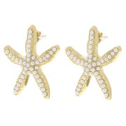 35x30mm stainless steel 304L Starfish earrings imitation mother-of-pearl x2|raw }}
