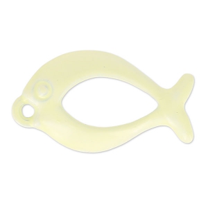 Coloured pendant Fish 20x11 mm Jonquil x1