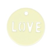 Coloured Sequin love 14 mm Jonquil x1|raw }}