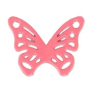Spacer butterfly coloured 2 loops 20x15 mm raspberryx1