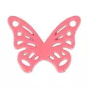 Spacer butterfly coloured 2 loops 20x15 mm raspberryx1