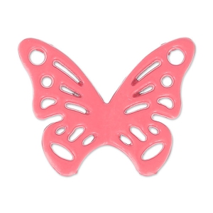 Spacer butterfly coloured 2 loops 20x15 mm raspberryx1