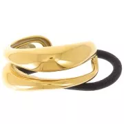 Hair accessory 110x22 mm with elastic - Stainless steel 304L Gold x1