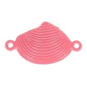 Spacer shell coloured 2 loops 25 mm raspberry x1