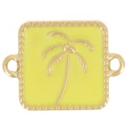 16x12mm 304L stainless steel Square palm spacer epoxy resin - Gold - Yellow x1|raw }}