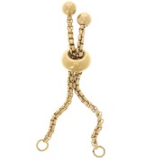 Venitienne adjustable chain clasp 75 mm closed ring - 304L gold-plated stainless steel