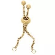 Venitienne adjustable chain clasp 75 mm closed ring - 304L gold-plated stainless steel