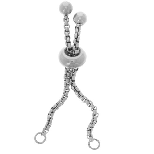 Venitienne 75mm adjustable chain clasp - closed ring - 304L stainless steel x1