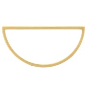 30x15mm 304L stainless steel half-moon weaving and mounting ring - Gold x1|raw }}