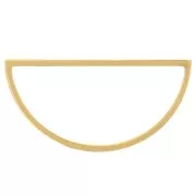 30x15mm 304L stainless steel half-moon weaving and mounting ring - Gold x1