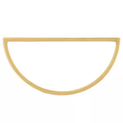 30x15mm 304L stainless steel half-moon weaving and mounting ring - Gold x1