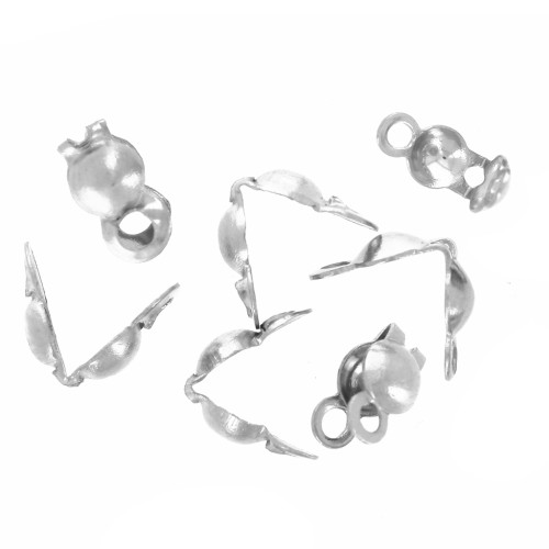 3mm knot caps with closed rings - 304L stainless steel x25