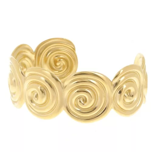 24x160mm 304L Stainless Steel Adjustable Shell Bracelet - Gold x1