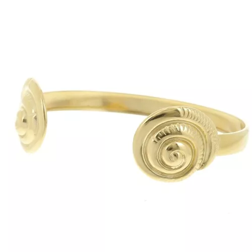 20x160mm 304L Stainless Steel Adjustable Seashell Bangle - Gold x1