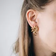 32x24mm 304L Stainless Steel Shell Earrings - Gold x2