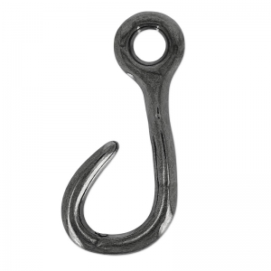 Pendant fisher hook  40 mm black nickel x1