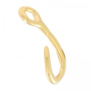Pendant fisher hook 40 mm fine Gold plated x1