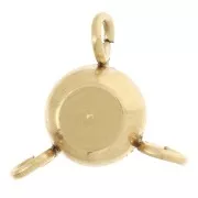 Stainless steel Gold 304L Spacers 3 rings 6 mm zirconium oxide - Crystal x1