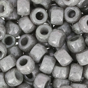 Matubo 7/0 Seed Beads - 3.5 mm Opaque Gray Ceramic Look x 10 g
